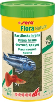 Sera Flora Nature основна храна със Спирулина без оцветители и консерванти, 100 мл