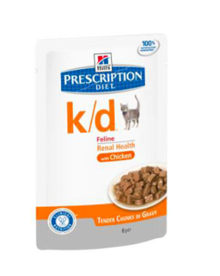 Пауч за котка PD HILLS Cat k/d с пиле при бъбрена недостатъчност, 85 гр