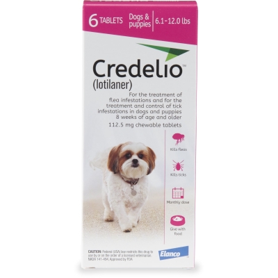 Credelio / Кределио за кучета от 2.5 до 5.5кг - таблетка против кърлежи и бълхи