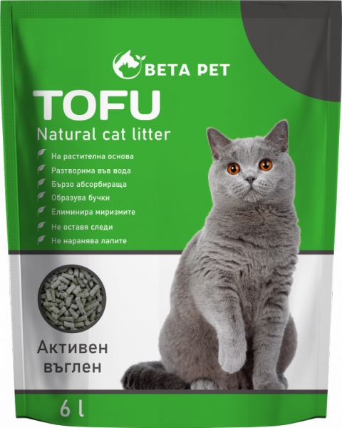 Beta Pet Tofu Соева котешка тоалетна, Активен въглен | DrAntonov.bg