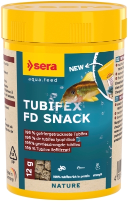 sera Tubifex FD Snack - лиофилизирани храни (FD food) за всички рибки 100 мл / 12 г