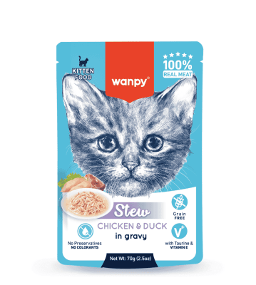 Wanpy Stew in gravy пауч за котки с пиле и патица 70гр, 10 бр. СТЕК, Брой