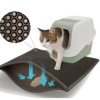 Linda Clean Paws - килимче за котки за почистване на лапичките при излизане от тоалетната, 40x55 см