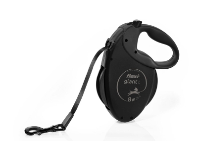 flexi Giant L Black Edition - лента, автоматичен повод за куче,  8 м до 50 кг, черен