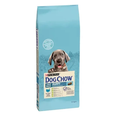 PURINA DOG CHOW PUPPY LARGE - суха гранулирана храна за малки кученца от едри породи, с пуешко месо