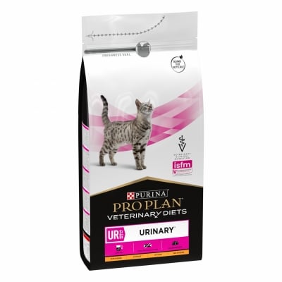 Purina Pro Plan Cat Veterinary Diets UR - лечебна суха храна за котки за намаляване на риска от струвитни и оксалатни пикочни кристали и камъни, пилешко