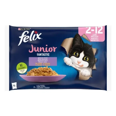Purina Felix Fantastic JUNIOR - пауч за малки котенца, пилешко в желе, 48х85 г