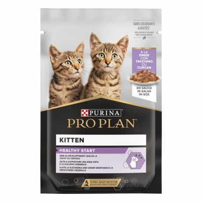 Purina Pro Plan Kitten - пауч за малки котенца, с пуешко месо, 26х85 г