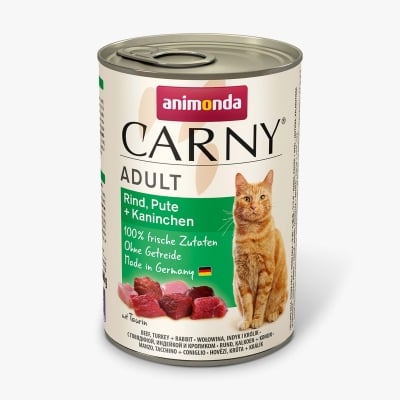 Carny Adult - говеждо + пуйка + заек, 400 г, Брой