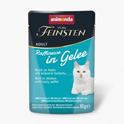 Vom Feinsten Raffinesse - паучове за котки, пилешко и американска треска, 24х85 г