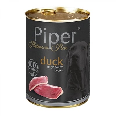 Piper Platinum Pure Dog Adult - консервирана храна за кучета, 100% чисто патешко, 400 г