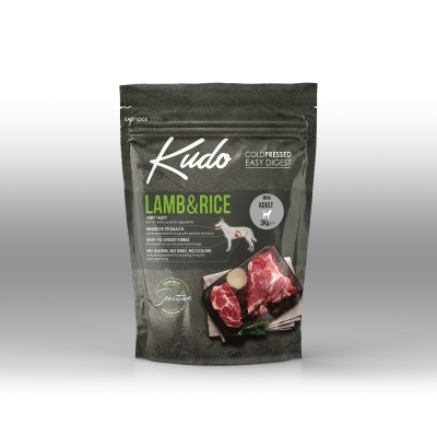 Kudo Lamb&Rice Mini Adult - студено пресована храна с агне и ориз, за кучета от мини породи над 1 г., 3 кг, Чувал 2