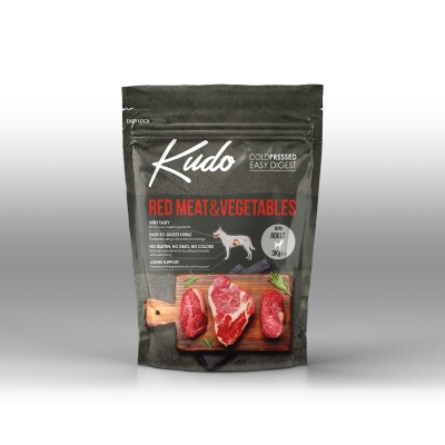 Kudo Low Grain Red Meat Mini Adult - говеждо и свинско, 3 кг, Брой
