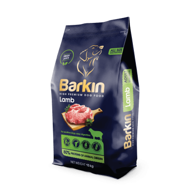 Barkin High Premium Lamb суха храна за израснали кучета от всички породи с чувствителен стомах, с агнешко, 15 кг