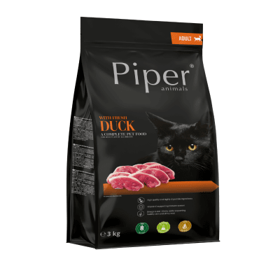 Piper Cat - суха гранулирана храна за котки с прясно месо, 3 кг