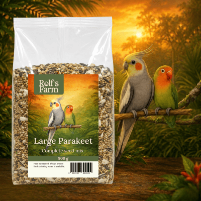 Rolf's Farm Large Parakeet - пълноценна храна за средни папагали микс, 900 г