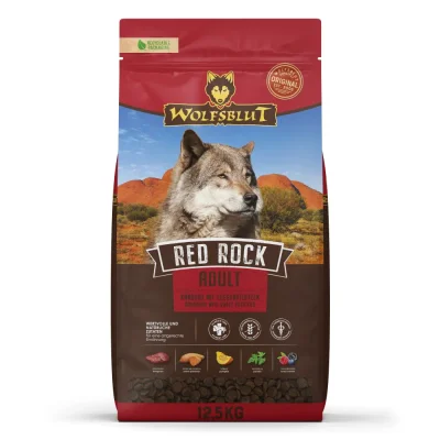 Wolfsblut Red Rock Adult - суха гранулирана храна за кучета, без зърно, с кенгуру и тиква, 12.5 кг