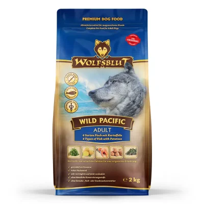 Wolfsblut Wild Pacific Adult - суха гранулирана храна за кучета, без зърно, с дива тихоокеанска риба и картофи
