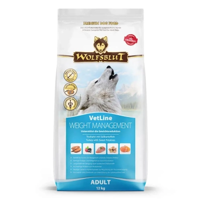 Wolfsblut VetLine Weight Management - профилактична храна за кучета с пуешко месо, 12 кг