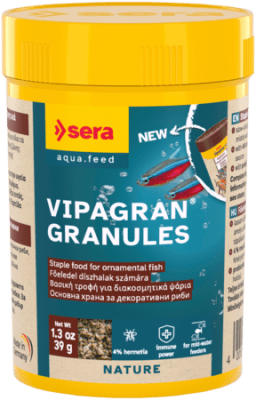 sera Vipagran Granules 39 г / 100 мл - основна храна за рибки от средния слой