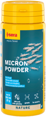 sera Micron Powder 50 мл / 25 г - за подрастващи за малки риби и ларви на земноводни