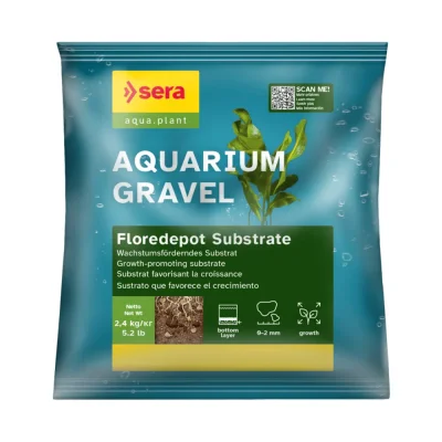 sera Aquarium Gravel Floredepot Substrate - субстрат за здравословен растеж на растенията, 2.4 кг