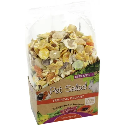 ESVE Pet Salad - допълваща храна за зайци и гризачи, тропическа салата, 175 г