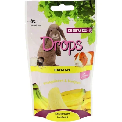ESVE Drops - дропс за гризачи и зайци, с банани, 75 г