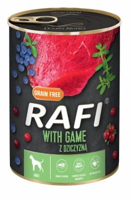 Rafi Adult - Консерва за кучета, агне и боровинки, 800 г