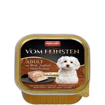 Animonda Vom Feinsten  - Пастет за кучета с говеждо, йогурт и овес, 150 г