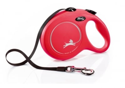 flexi Classic L - лента, автоматичен повод за куче, 5 м до 50 кг, червено, Брой