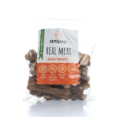 anipro Real Meat кокал от телешка кожа 12.5 см, 40 - 45 г, 20 броя, Брой