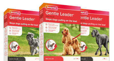 Beaphar Gentle Leader повод срещу дърпане за куче, черен, дребни, средни или едри породи