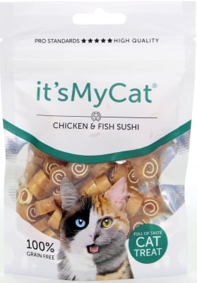 It's My Cat Sushi Chicken & Fish Grain Free - суши пиле и риба 50 г, без зърно, Брой