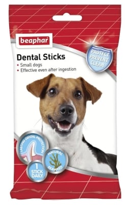 Beaphar Dental Sticks - дентални пръчици против зъбен камък и лош дъх, със зелен чай и кафяви водорасли 