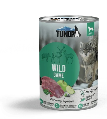 TUNDRA - консервирана храна за израснали кучета, вкус дивечово месо