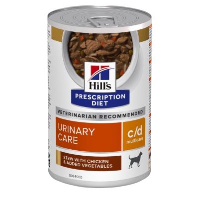 Hill's Prescription Diet Stew Canine c/d - лечебна консервирана храна за кучета, за разтваряне на уролити и при уринарни проблеми