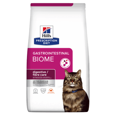 Hill's Prescription Diet Feline Gastrointestinal Biome – лечебна храна за котки при колит, панкреатит и мегаколон