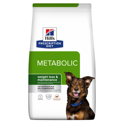 Hill's Prescription Diet Canine Metabolic L&R - лечебна суха храна за кучета с наднормено тегло, с агнешко с ориз, 12 кг