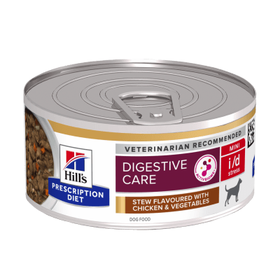 Hill's Prescription Diet Stew Canine i/d Stress Mini AB+ - лечебна консервирана храна за кучета, при стресов колит и храносмилателни разстройства 