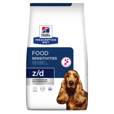 Hill's Prescription Diet Canine z/d – лечебна суха храна за кучета с хранителни алергии, с високо хидролизиран животински протеин