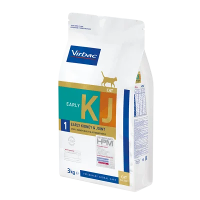 Virbac VETERINARY HPM DIET Cat KJ1 Early Kidney Joint - диетична храна за котки, при остеоартрит, профилактика за бъбреци и стави, 1.5 кг