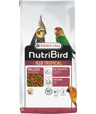 Versele-Laga  NUTRIBIRD G18 Tropical - пълноценна екструдирана храна за средни папагали