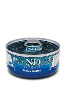 N&D Ocean Tuna & Salmon Adult Cat - консервирана храна за котки над 1 г., с риба тон и сьомга