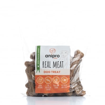 anipro Real Meat кокал от телешка кожа 11 см, 25 - 30 г, 40 броя, Брой