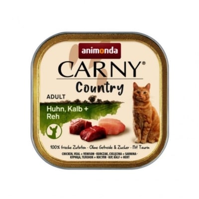Carny Country Adult Cat , пилешко + телешко + еленско, 100 г