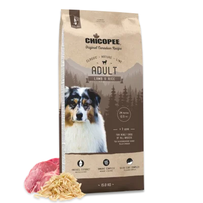 Chicopee Classic Nature Adult - суха гранулирана храна за кучета, с агнешко и ориз