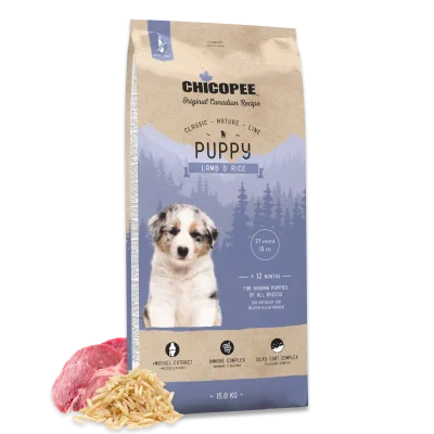 Chicopee Classic Nature Puppy - суха гранулирана храна за малки кученца,  с агнешко и ориз