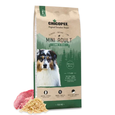 Chicopee Classic Nature Adult Mini - суха гранулирана храна за кучета от малки и мини породи, с агнешко и ориз