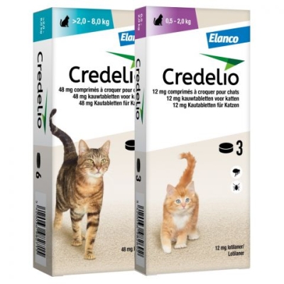 Credelio/Кределио - дъвчащи таблетки против бълхи и кърлежи за котки, цена за кутия с 3 таблетки